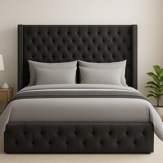 Bouclé Upholstered Bed Frame